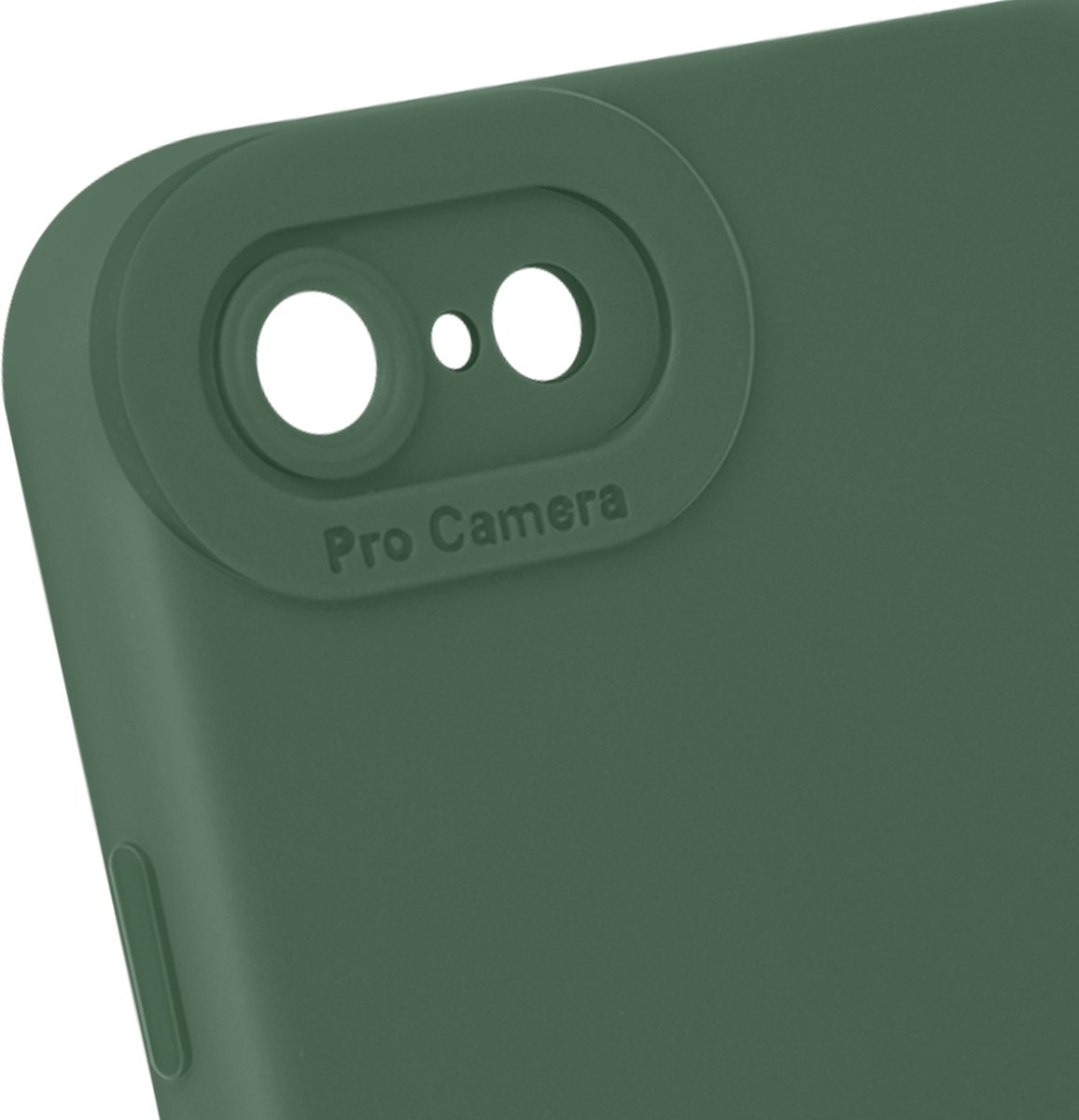Avizar Hoes Geschikt voor iPhone 7 / 8 / SE 2020 / 2022 Mat Beschermde Camera, Donkergroen