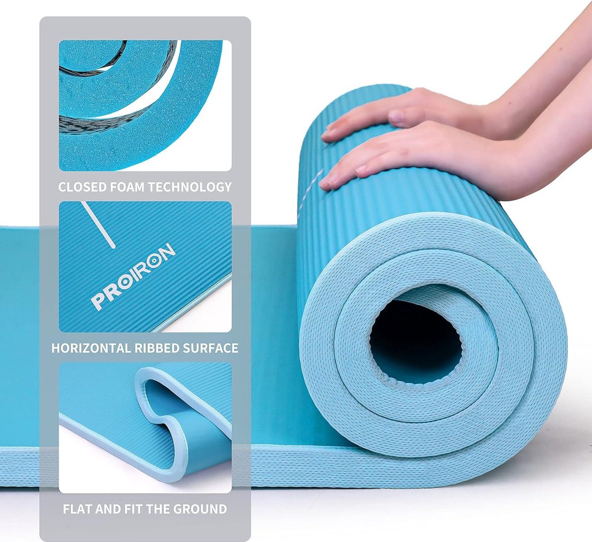Tapis De Yoga NOSIARO 15mm Épais - Antidérapant, Confortable - Pour Pilates, Gym Et Méditation