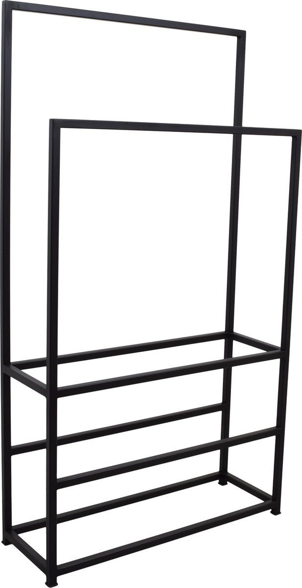 LOFT42 Moca Metalen Handdoekenrek & Kledingrek Zwart - 102x55x20 -