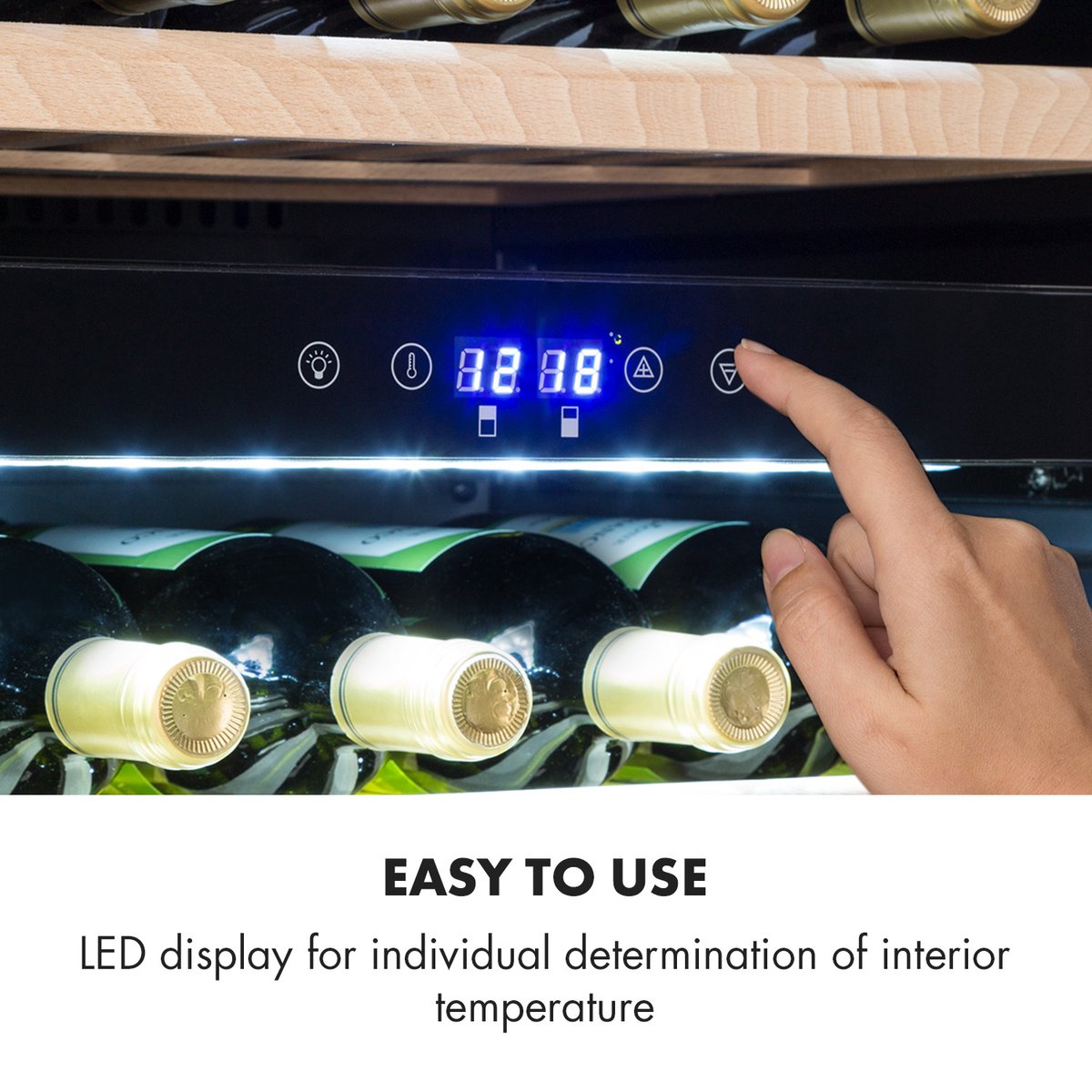 Klarstein Wijnkoelkast - 2 Zones - 132 Liter - afbeelding 3