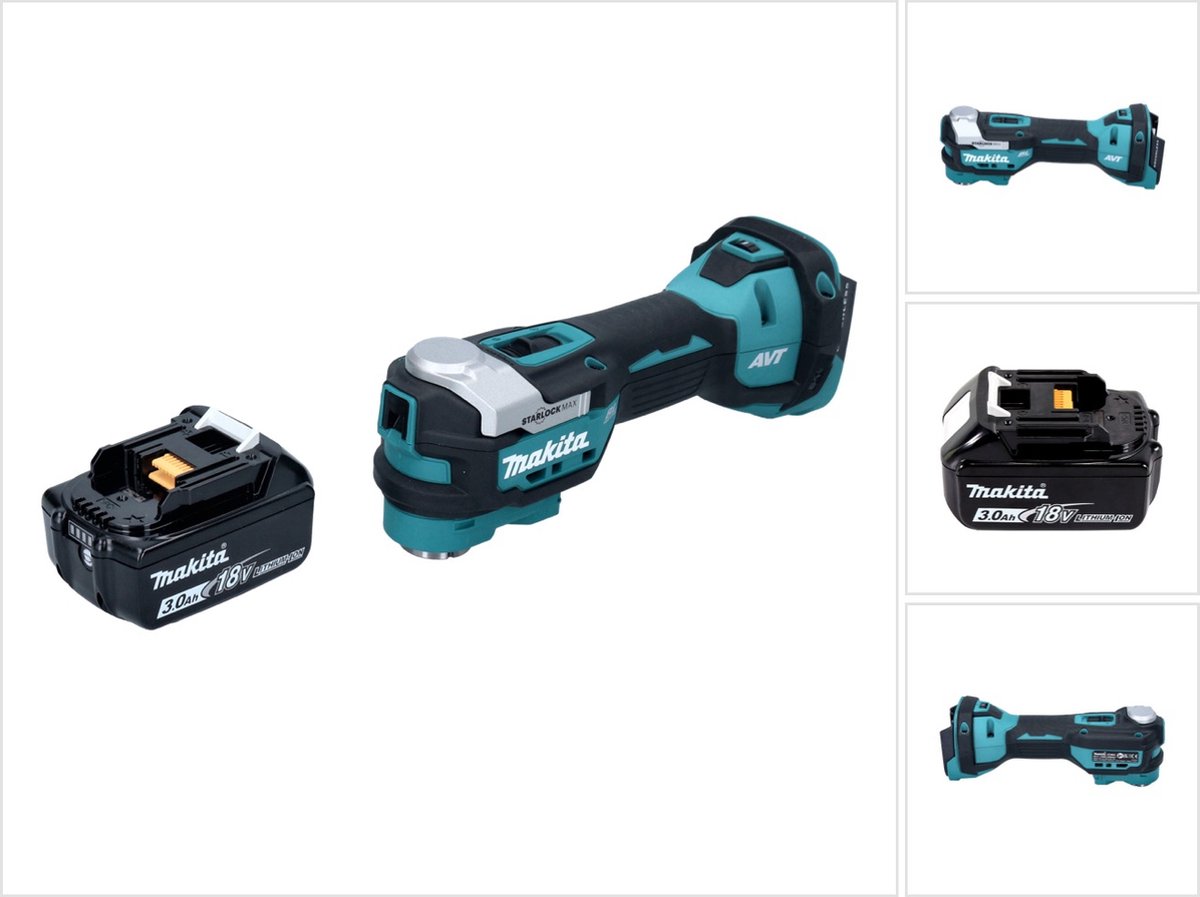 Makita DTM 52 F1 accu multifunctioneel gereedschap 18 V Starlock Max Brushless + 1x accu 3,0 Ah - zonder oplader