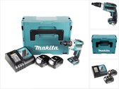 Makita DFS 251 RTJ accu-droogbouwschroevendraaier 18V borstelloos + 2x oplaadbare accu 5.0Ah + lader + Makpac