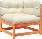 vidaXL - 10-delige - Loungeset - met - kussens - massief - grenenhout - wasbruin