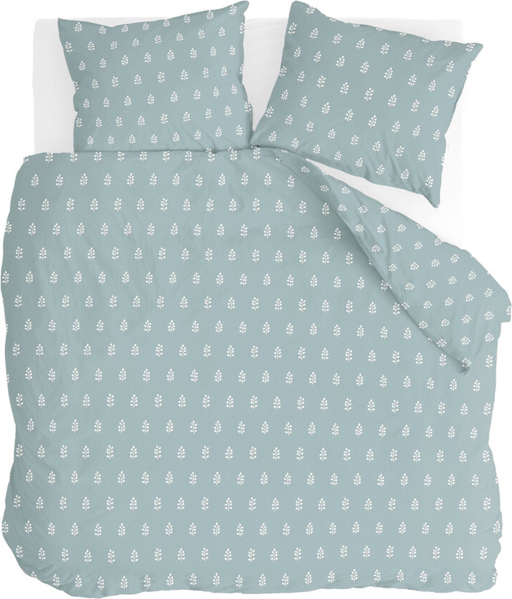 Walra Dekbedovertrek Remade Lucky Leaves - 240x220 - 100% katoen - Zeeblauw
