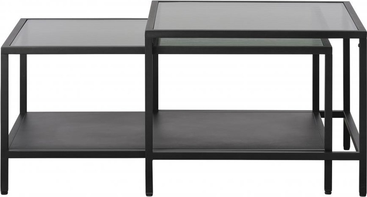 Nordic Home - Olan glazen salontafel - zwart