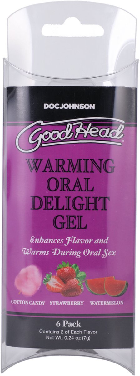 Doc Johnson - GoodHead Warming Head Oral Delight Gel - 6 stuks - 7 ml
