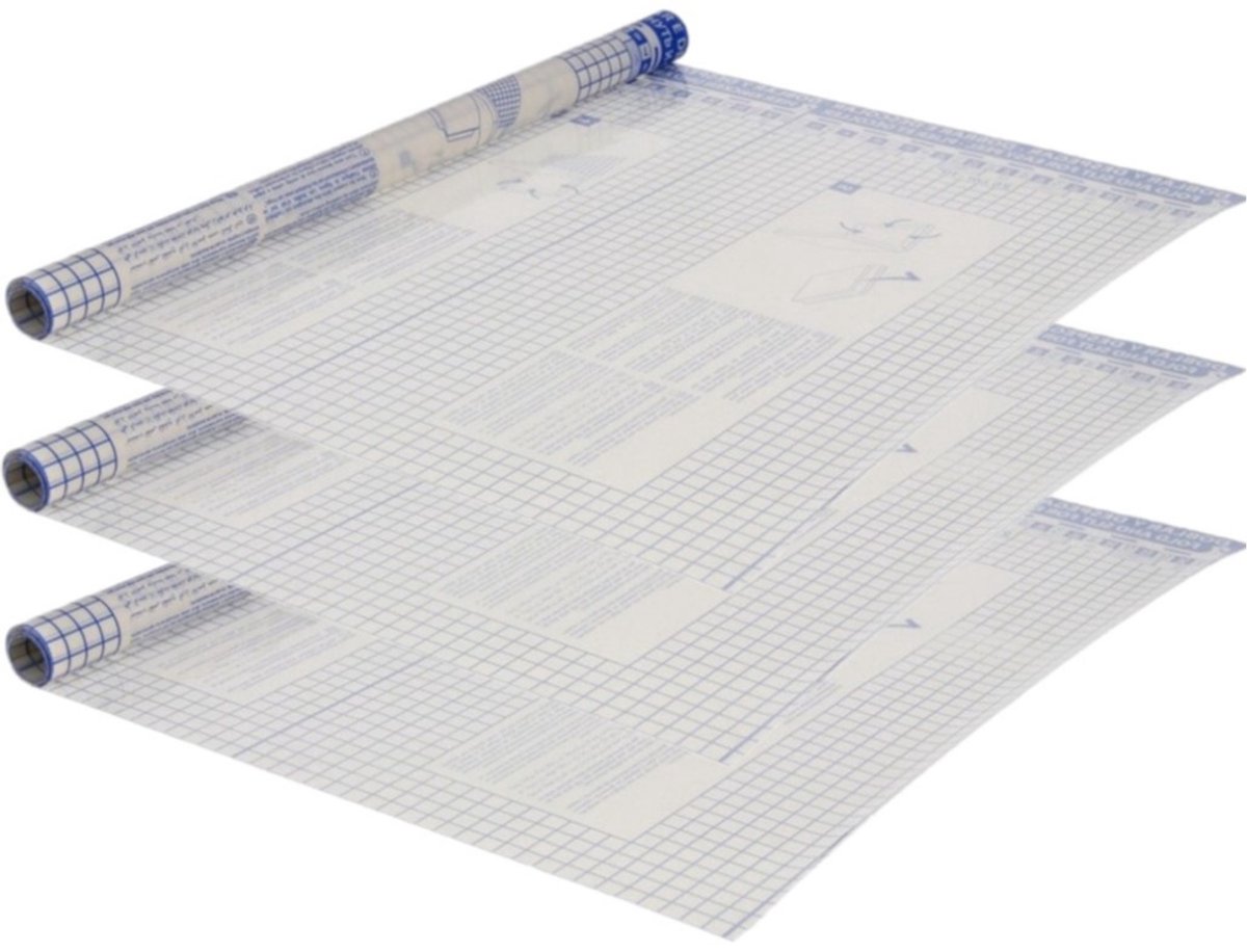 Boeklon kaftfolie zelfklevend - 3x - 250 x 33 cm - Boeken kaften kaftpapier - lamineerfolie