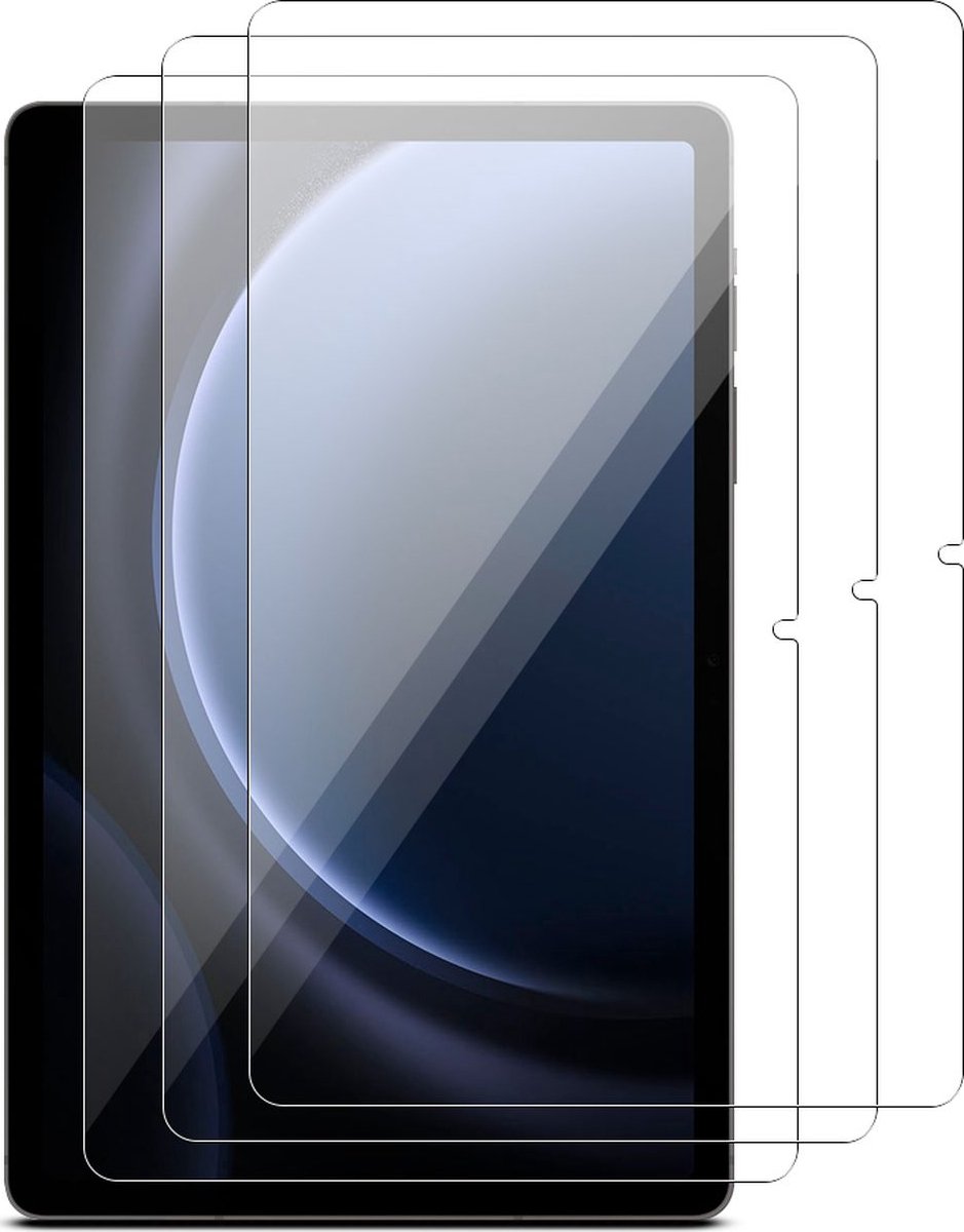 Mobigear Screenprotector geschikt voor Samsung Galaxy Tab S9 FE | Mobigear Screenprotector Folie - Case Friendly (3-Pack)