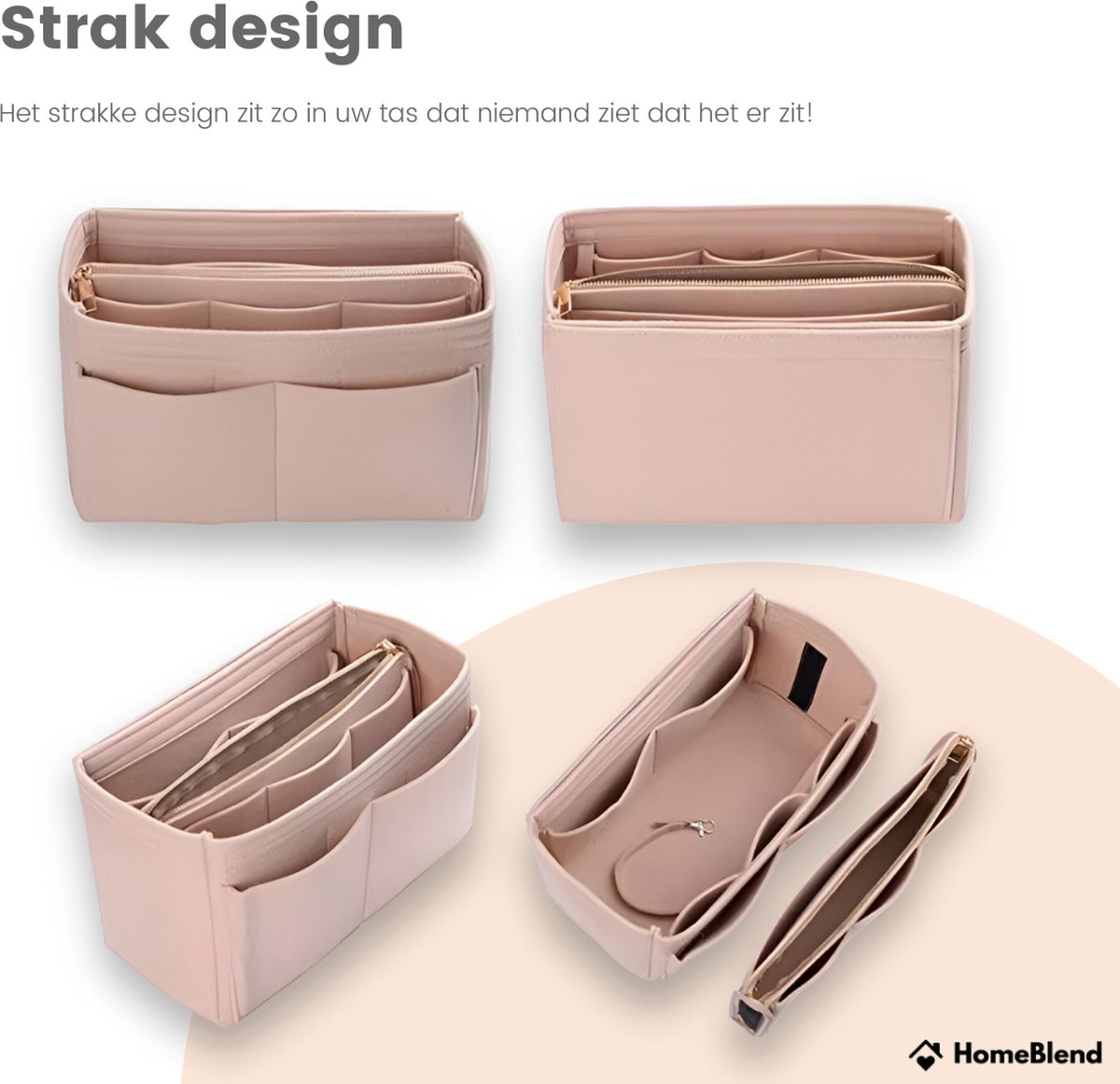 HomeBlend Bag in Bag Tas Organizer Handtas organizer Tas Organizer Bag in Bag. bol
