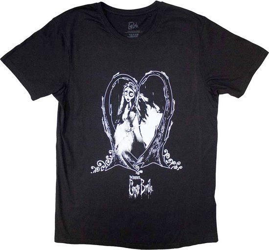 Corpse Bride - Heart Heren T-shirt - S - Zwart