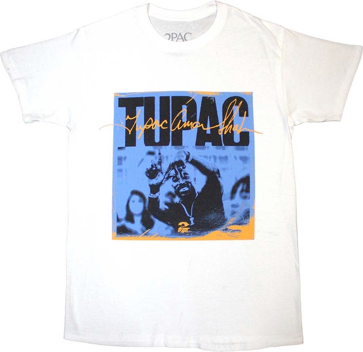 Tupac - LA Sign Heren T-shirt - M - Wit