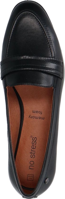 No Stress - Femme - Mocassins en cuir noir - Taille 39