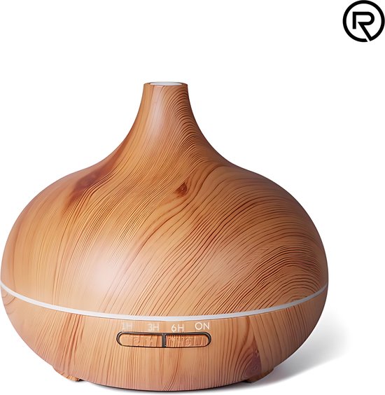 Foto: Devacieux aroma diffuser 550ml neutriherbs olie luchtbevochtiger geurverspreider vernevelaar aromatherapie lichtbruin