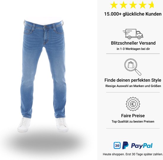 Mustang Jeans pour hommes Real X Oregon Tapered K tapered Blauw 38W / 36L