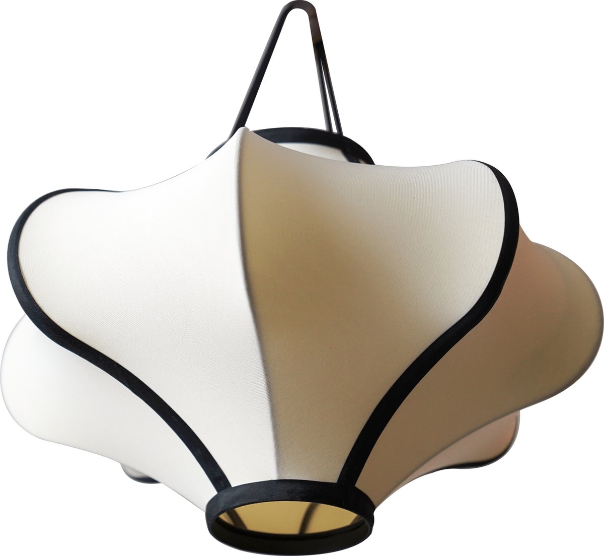 Lampenkap 40cm-Lantaarn-Elastische Stof-Crème 'Lumi'