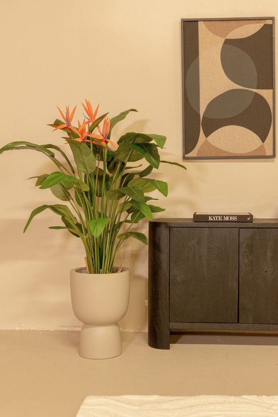 Plante Strelitzia Artificielle 120cm | Plante artificielle Strelitzia Nicolai | Fausse plante Strelitzia | Art Strelitzia | Plante d'intérieur artificielle avec fleur