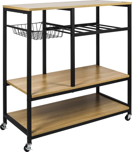 ERRO Desserte de cuisine sur roulettes - étagère de cuisine - armoire de cuisine - 80x40x85cm