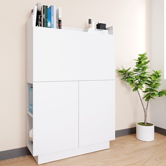 Vicco Bureau secrétaire Alena, Wit, 85 x 27 cm