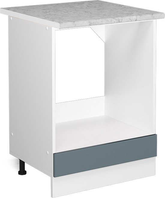 Keukenonderkast R-Line Wit Landhuis 40 cm WB Marmer Vicco | Wit landhuis/wit | Onderkast met laden 40 cm, WB marmeren | 406673138950606