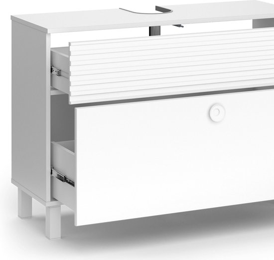Vicco Wastafelonderkast Lotta, Wit, 119.2 x 62.5 cm met 2 laden