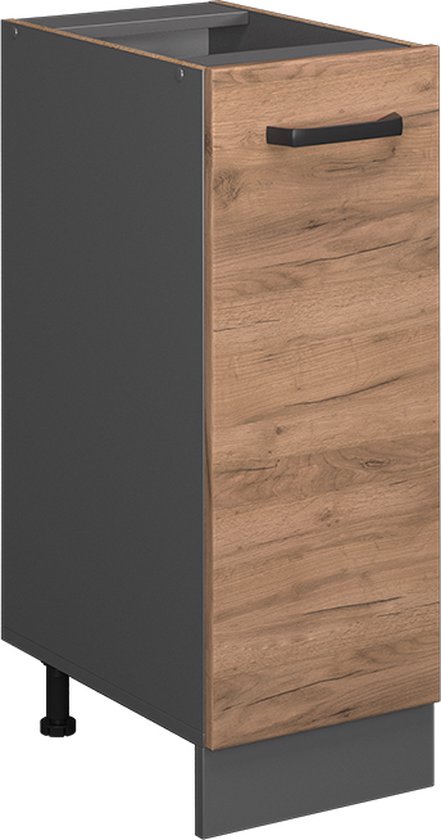 Vicco Armoire à pharmacie R- Line, Chêne puissant or/Anthracite, 30 cm sans plan de travail