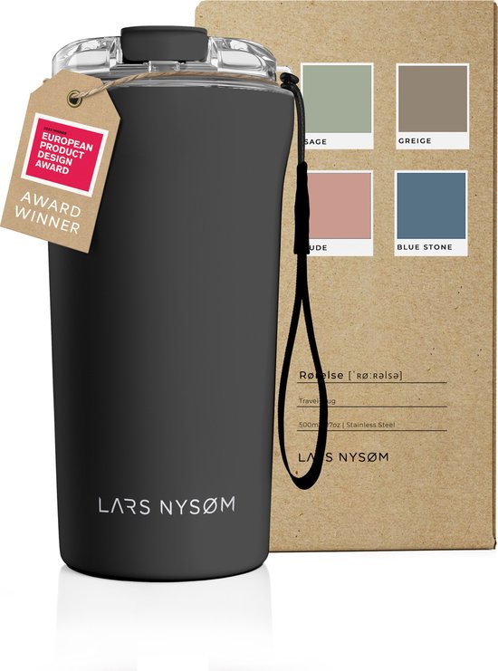 Camp Thermos Cup - Travel Mug Night Black - With Tritan lid