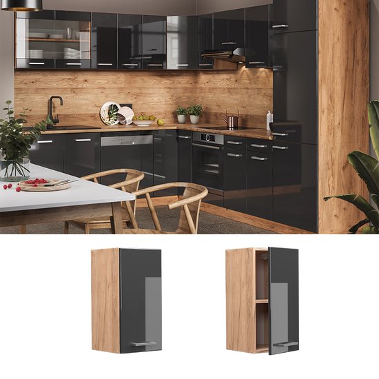 Vicco Keukenonderkast R-Line, Artisanaal eiken, 30 cm zonder werkblad