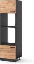 Vicco Armoire à micro-ondes R- Line, Chêne puissant or/Anthracite, 60 cm