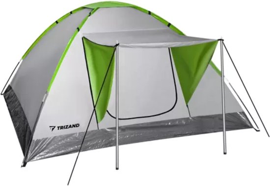 Trizand 4-Persoons Toeristentent "MONTANA" met Waterdichte Bescherming en Dakje van Merkloos — afbeelding 3