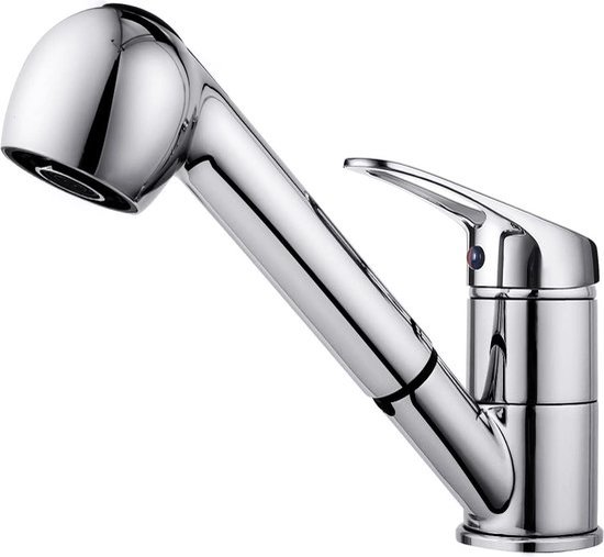 Pure.Sink Elite Steel Crystal-S keukenkraan Matzwart met uittrekbare uitloop PS8050-10