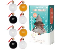 Kerstballen om te Vullen met Dranken en Snoep - Gin, Wodka, Whisky, Wijn - 10 x 8 cm 250 ml - Hangende Kerstboomversiering Image