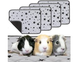Caviakooi voeringen - cavia fleece beddengoed - absorberende cavia accessoires - herbruikbaar wasbaar - plas pad antislip - cavia-matten - kooien met patronen - 24 x 18 inch
