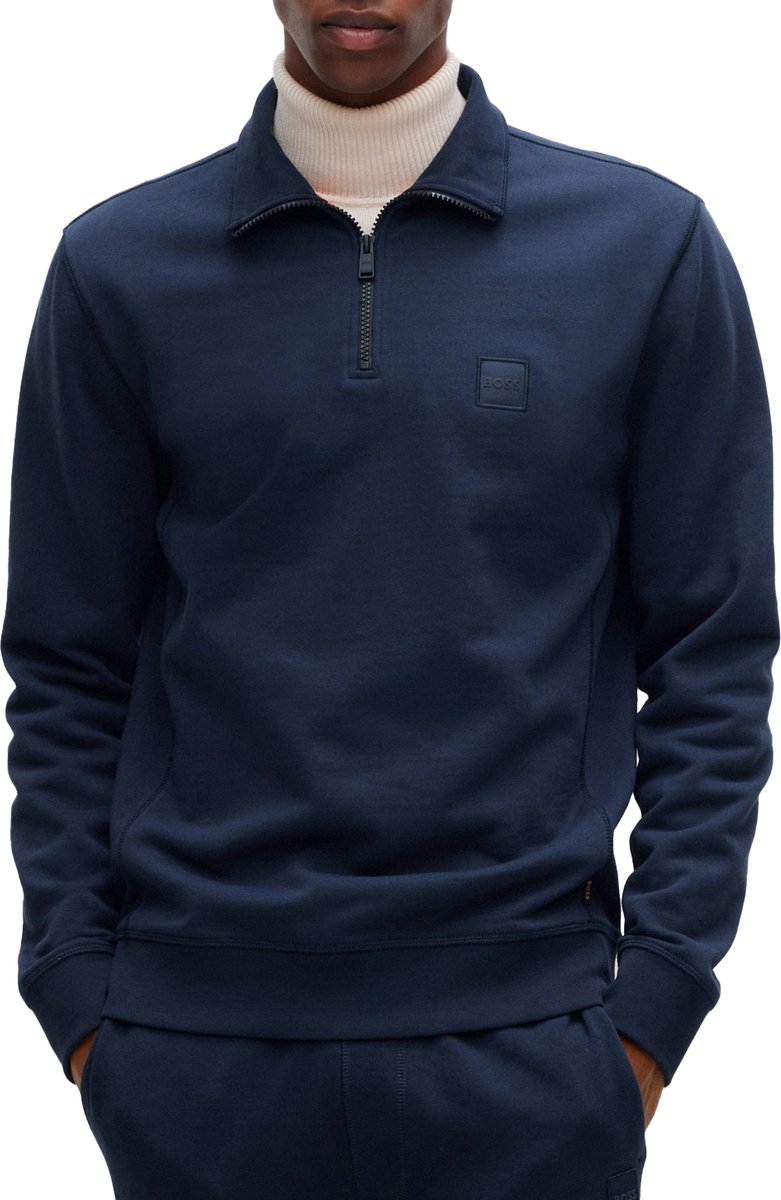 BOSS Zetrust Truien & Vesten Heren Sweater Hoodie Vest- Donkerblauw