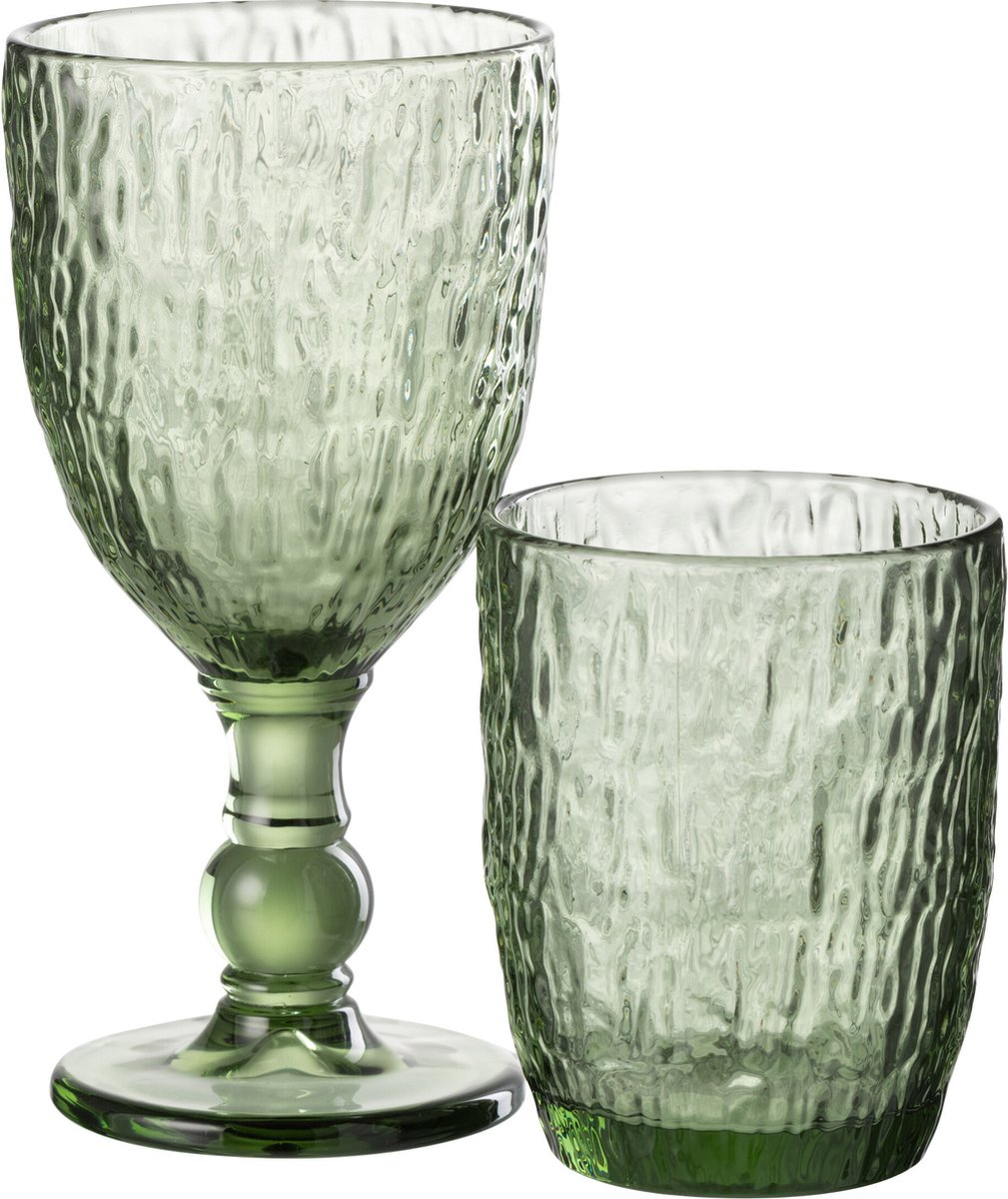 J-Line wijnglas Vera - polyresin - groen