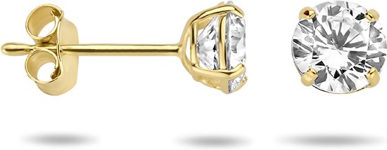 SPARKLE14 - Boucles d'oreille clous Zircone - Or