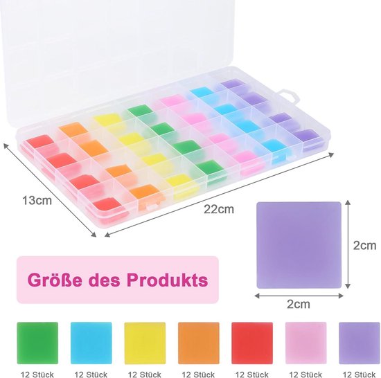 Cobee Diamond art Painting Wax, 90 stuks kleurrijke DIY diamant schilderij lijm klei (1 x 2,5 cm