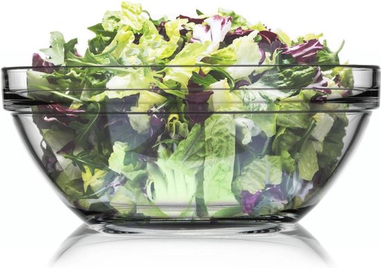 Foto: Saladekom glas 26 cm 3 6 l kom voor salade schaal saladeschaal serveerschaal mengkommen