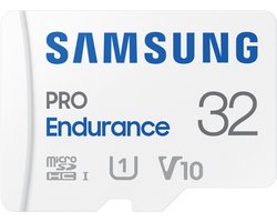 foto van Samsung Pro Endurance - Micro SD kaart - Inclusief SD Adapter - 32 GB