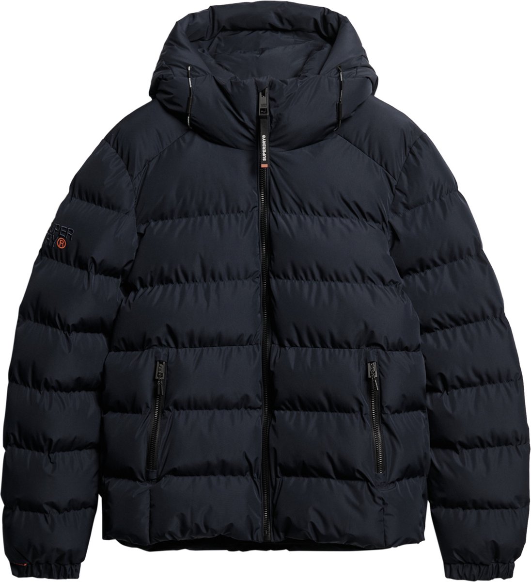 Superdry HOODED SPORTS PUFFER JACKET Heren Jas 2XL Blauw