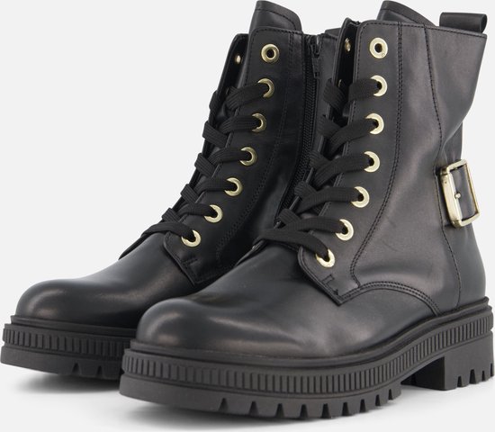 Gabor Veterboots zwart Leer Dames Maat 38 bol
