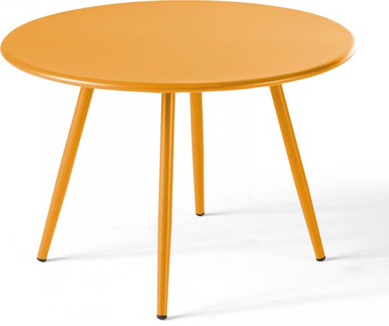 Oviala Salontafel van hout, rond, 80 cm, licht hout