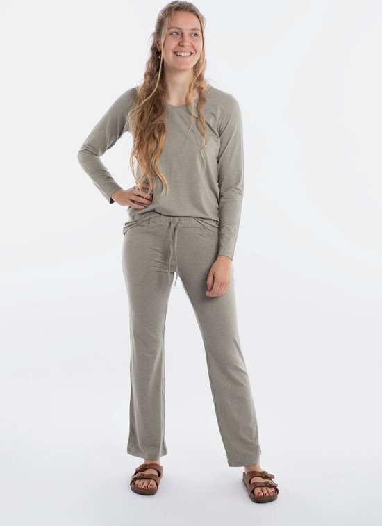 Knit Factory Lily Pants - Pantalon avec poches latérales - Pantalon long - Pantalon pour le printemps, l'été et l'automne - Zwart - L