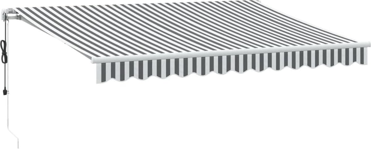 VidaXL Luifel automatisch uittrekbaar LED 350x250 cm antraciet en wit