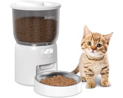 Balimo Automatische voerbak kat/hond - Voerbak automatisch - Voerautomaat kat - Instelbaar voedingsschema 3L - met Timer - Wit Balimo Automatische voerbak kat/hond - Voerbak automatisch - Voerautomaat kat - Instelbaar voedingsschema 3L - met Timer - Wit
