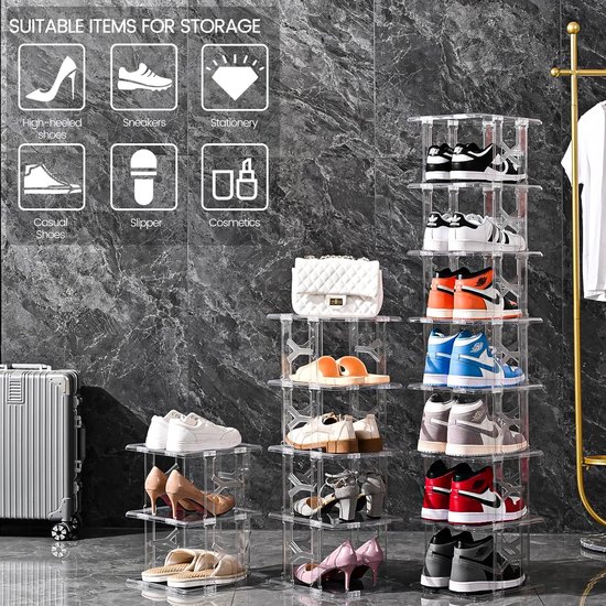 Étagère à Chaussures étroite En Bois à 5/7/8 Niveaux, étagère à Chaussures Verticale Amovible, étagère D'angle à Chaussures Peu Encombrante, Tour à Chaussures Haute Pour Entrée, Placard, Aucun Outil