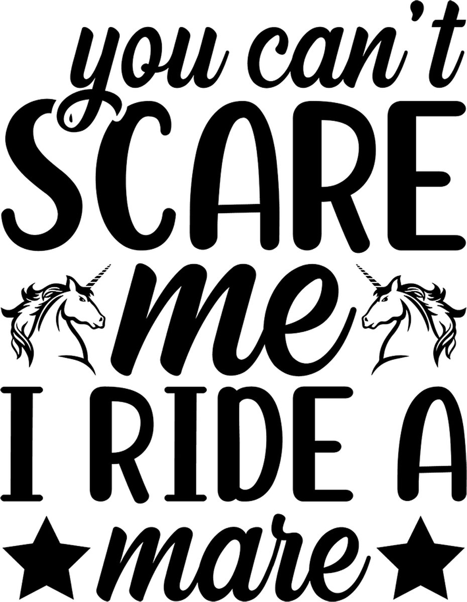 Paarden sticker – You can’t scare
