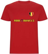 T-shirt Diables Rouges Belgique | Unisexe | Rouge | Voetbal | le Championnat d'Europe de football | WC | Chemise pour dames et hommes | Diables Rouges