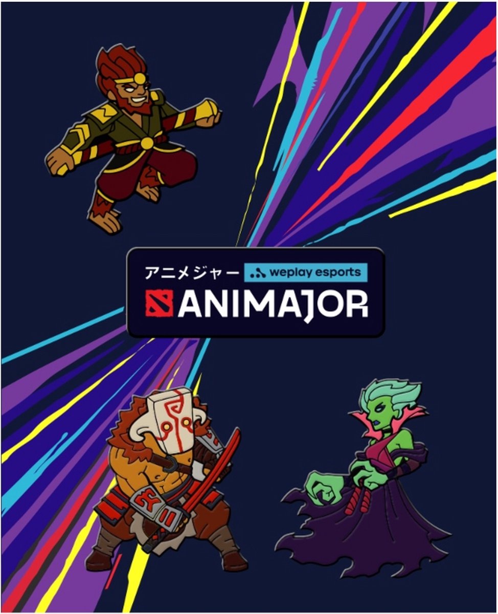 WP Merchandise Animajor Dota 2 - Brooch - Set of 3