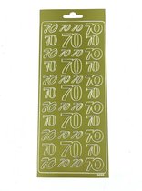 Feuille d'autocollants dorés 3655 70