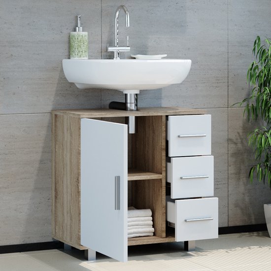 Koop Vicco Ilias Badkamer Midi Kast in Wit | OK-living